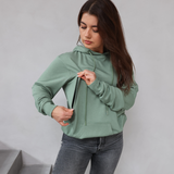 Bamboo Breastfeeding Hoodie - Ελιά