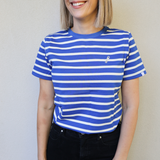 Breastfeeding T-Shirt Cobalt Stripes
