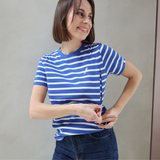 Breastfeeding T-Shirt Cobalt Stripes