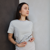 Breastfeeding T-Shirt Beige Stripes