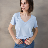 Θηλασμός T-Shirt V-Neck μωρό μπλε