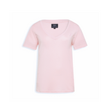 Θηλασμός T-Shirt V-Neck ροζ